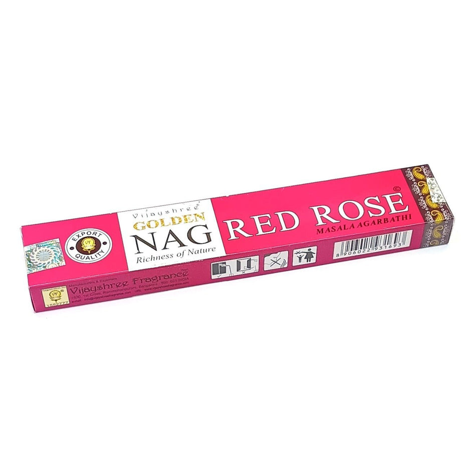 Vijayshree Incense "Golden Nag Red Rose" 15gr. - Das Raeucherwerk
