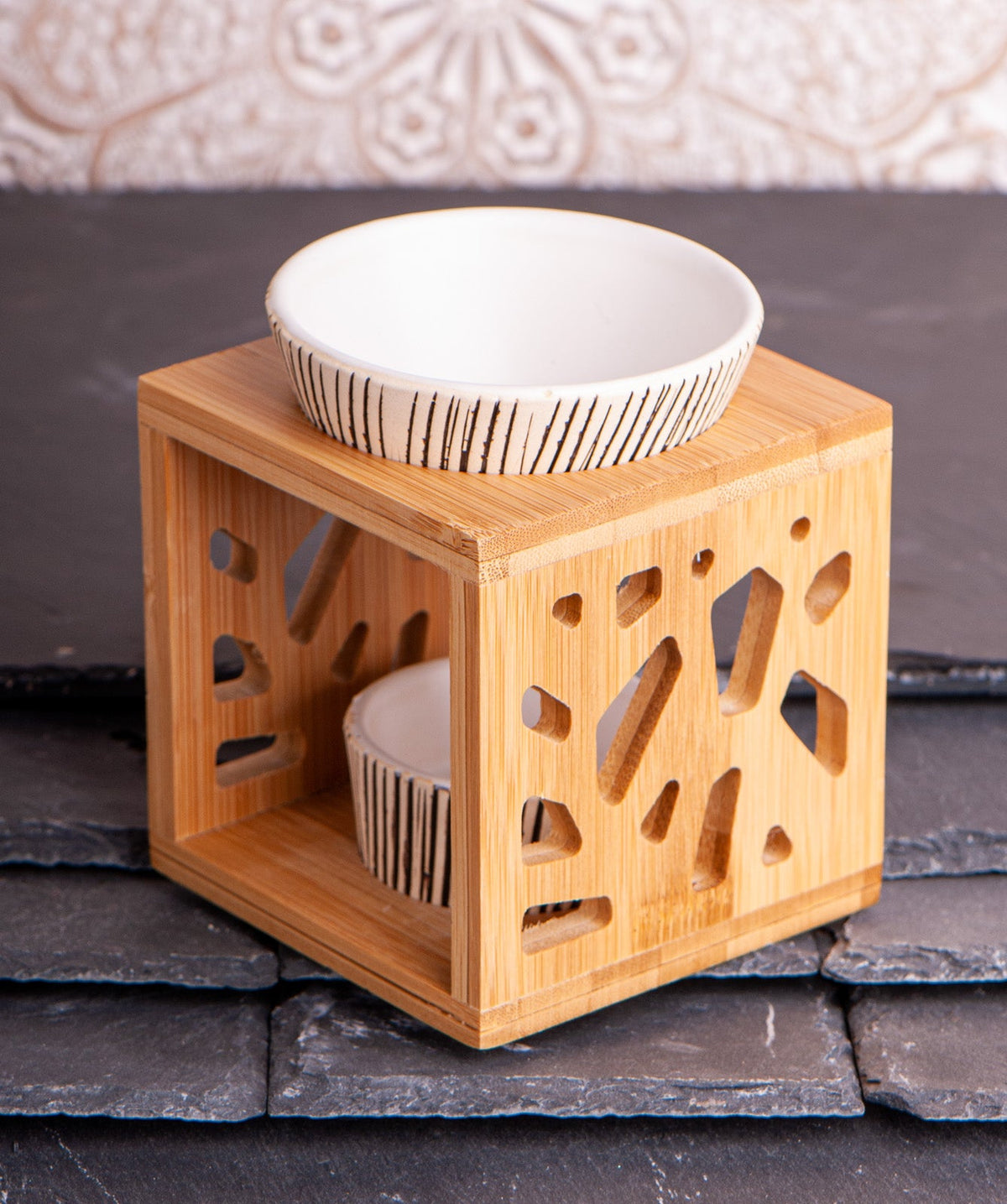 Aromalampe Bambus/Keramik Yggrasil - Das Raeucherwerk