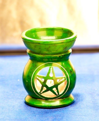 Aromalampe Pentagramm, grün - Das Raeucherwerk