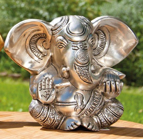 Ganesha, versilbert 13 cm - Das Raeucherwerk