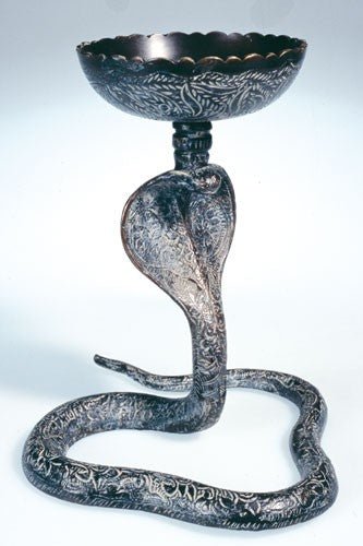 Kobra - Räuchergefäß, Messing graviert - Das Raeucherwerk