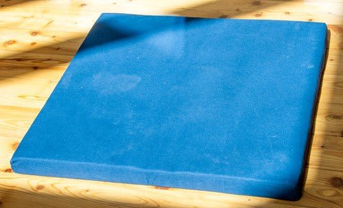 Meditationsmatte dunkelblau mit Kokosnuss-Faser gefüllt 75x75x10 cm - Das Raeucherwerk