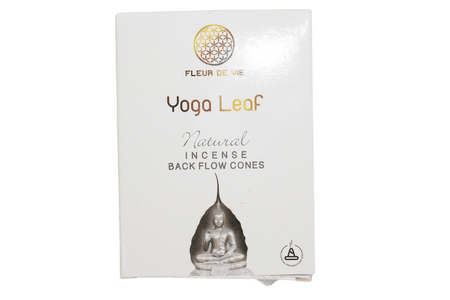 Natural Back Flow Cones - Yoga Leaf - Das Raeucherwerk