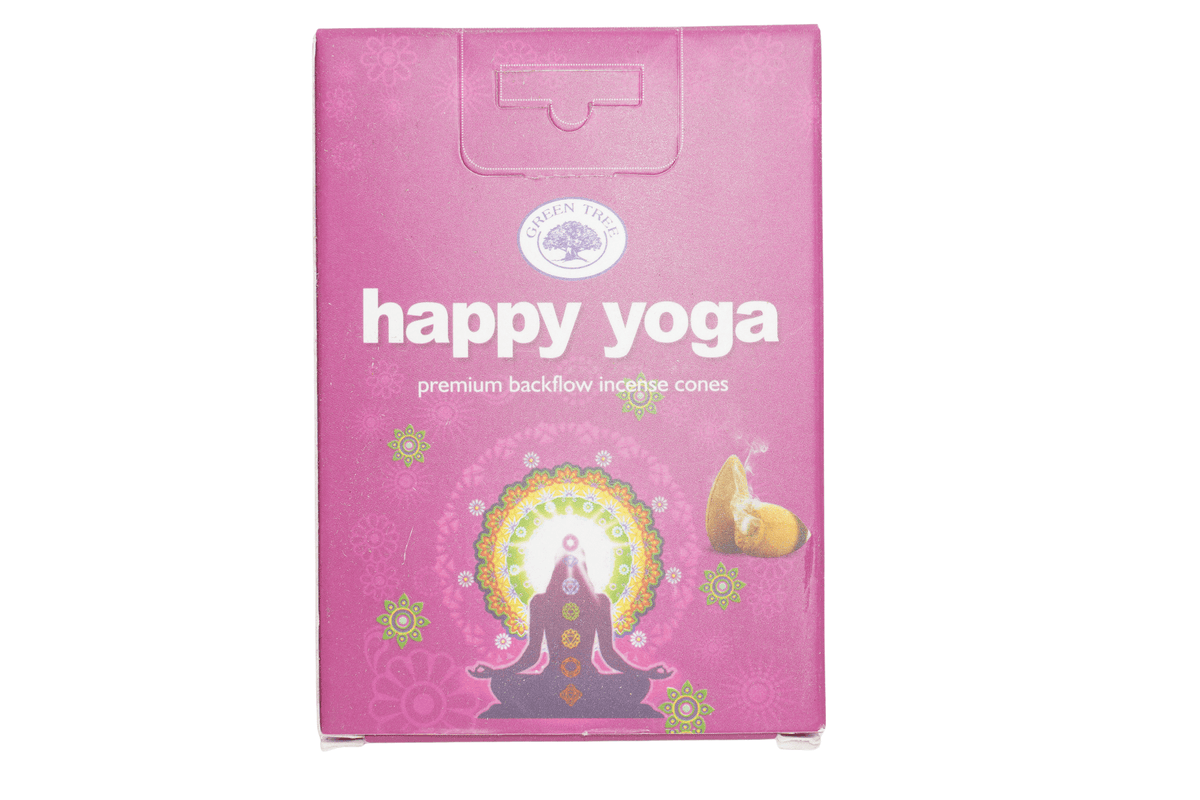 Premium Back Flow Cones - happy yoga - Das Raeucherwerk