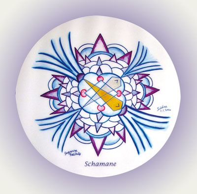Schamane - Mandala 5 cm - Das Raeucherwerk