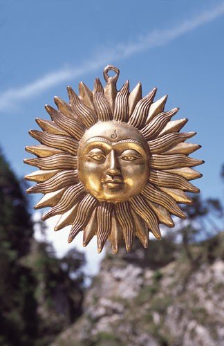 Sonne, Messing, 19 cm - Das Raeucherwerk