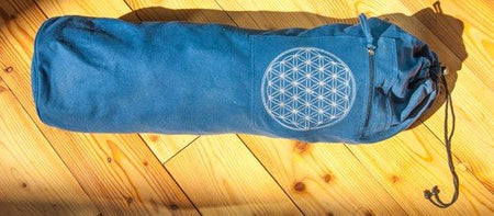 Yoga Tasche mit Blume des Lebens blau Länge 75 cm - Das Raeucherwerk