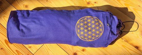 Yoga Tasche mit Blume des Lebens lila Länge 75 cm - Das Raeucherwerk