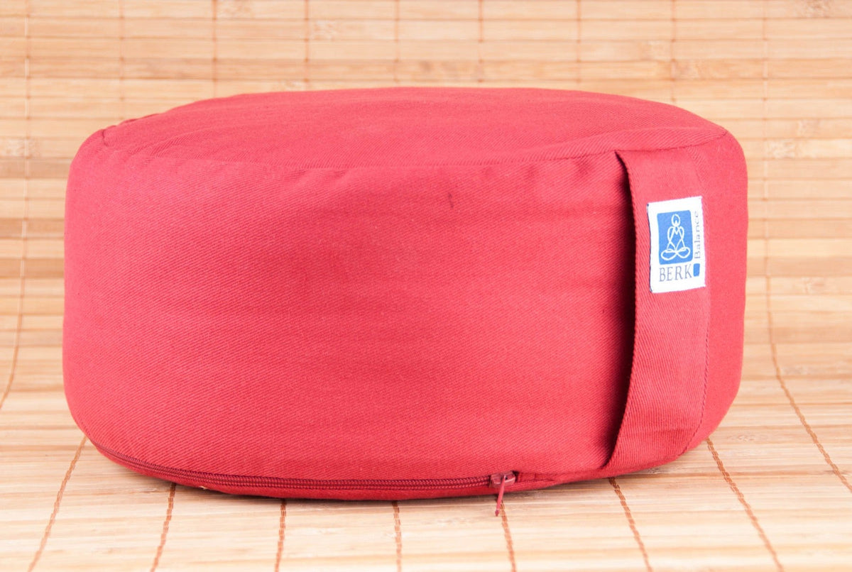 Zen Kissen, rot mit Kapok gefüllt 30 x 15 cm - Das Raeucherwerk